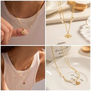 Gold Eye Pendant Necklace